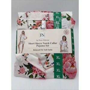 FN by Flora Nikrooz 2 Piece Pajama‎ Set Womens X-Large Pink Floral RN149600